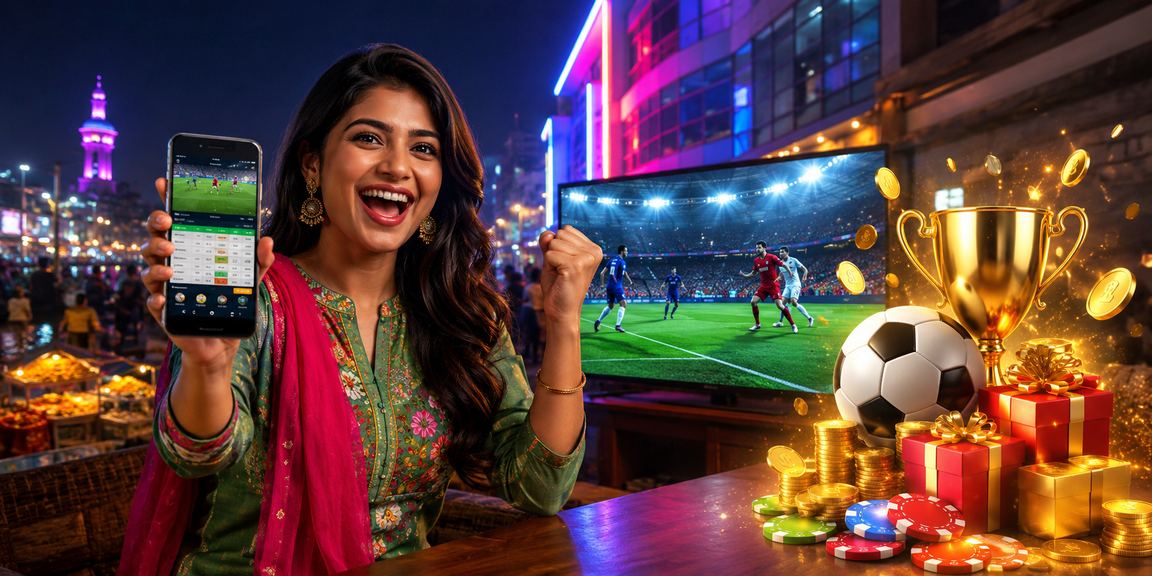খুলনায় রাতের স্পোর্টস বিটিং মার্কেটের দৃশ্য